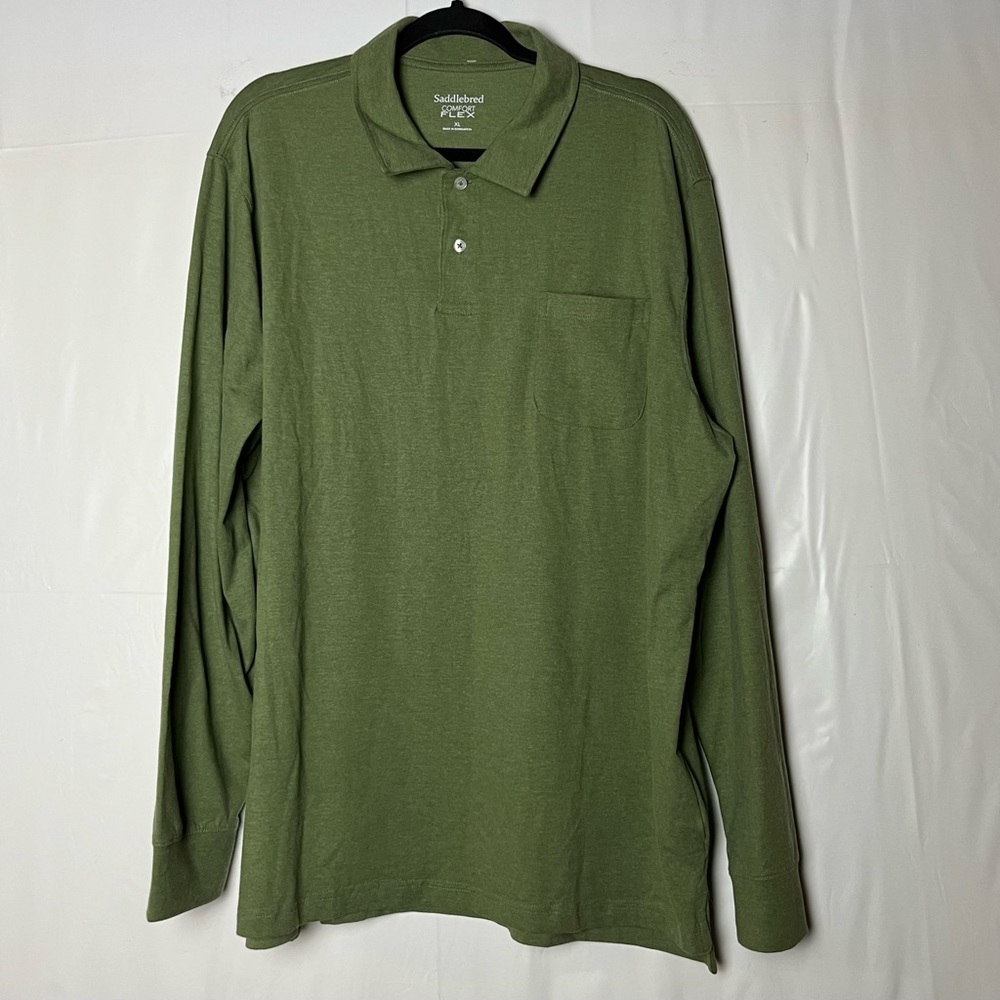 Saddlebred men flex long sleeve collared shirt‎ super soft size XL